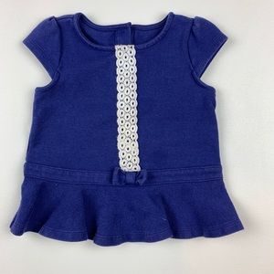 Janie and Jack 2T Ciao Capri Crochet Peplum Top